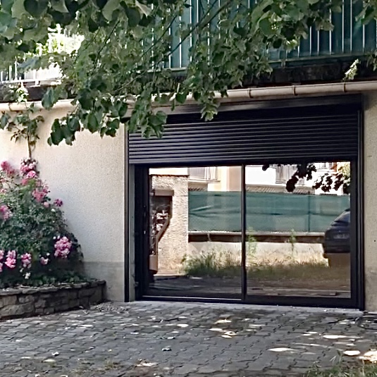Volets aluminium pvc automatique isolation thermique et phonique baie coulissante battante