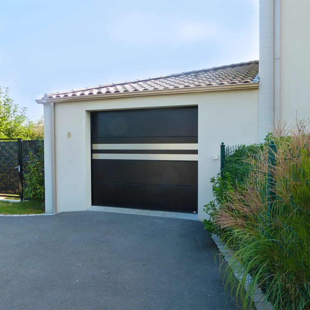 Porte de garage sur mesure aluminium acier sécurité enroulante automatique motorisé